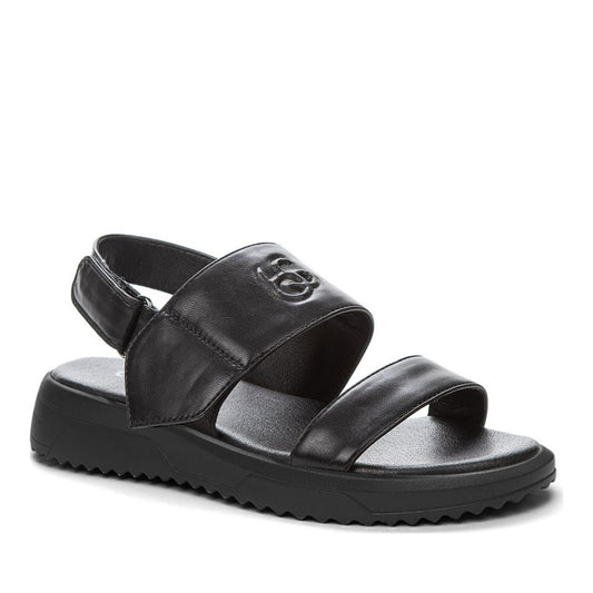 black casual open sandals