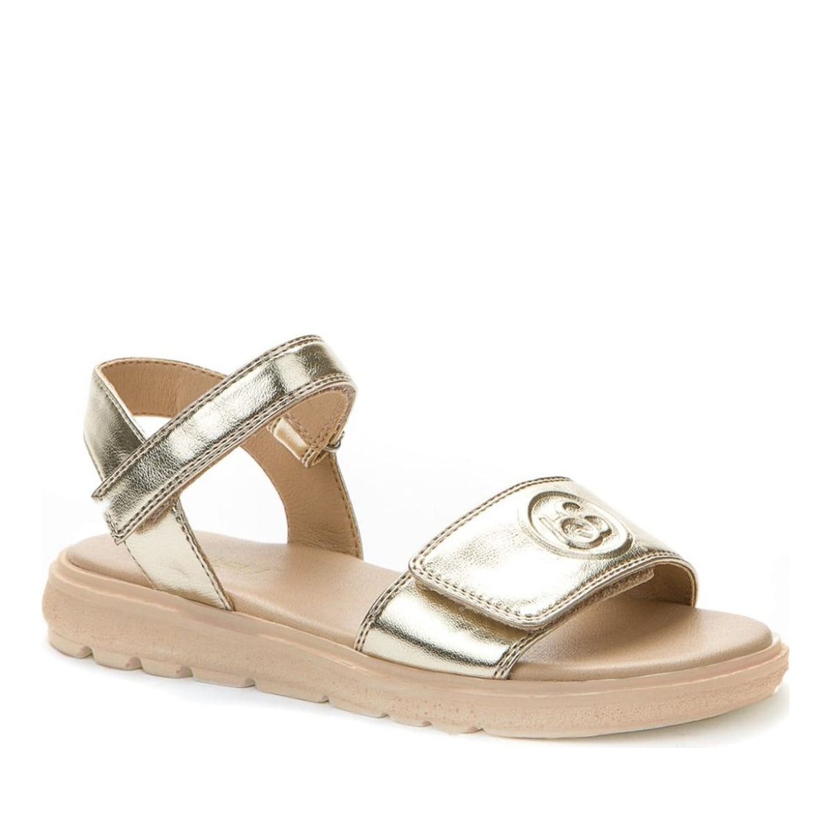 gold casual open sandals