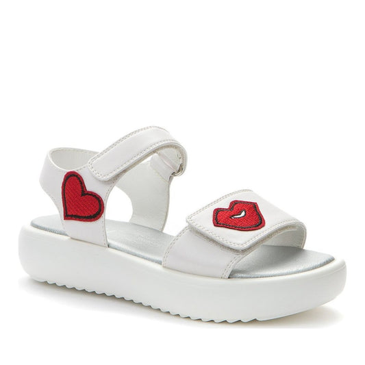 white casual open sandals