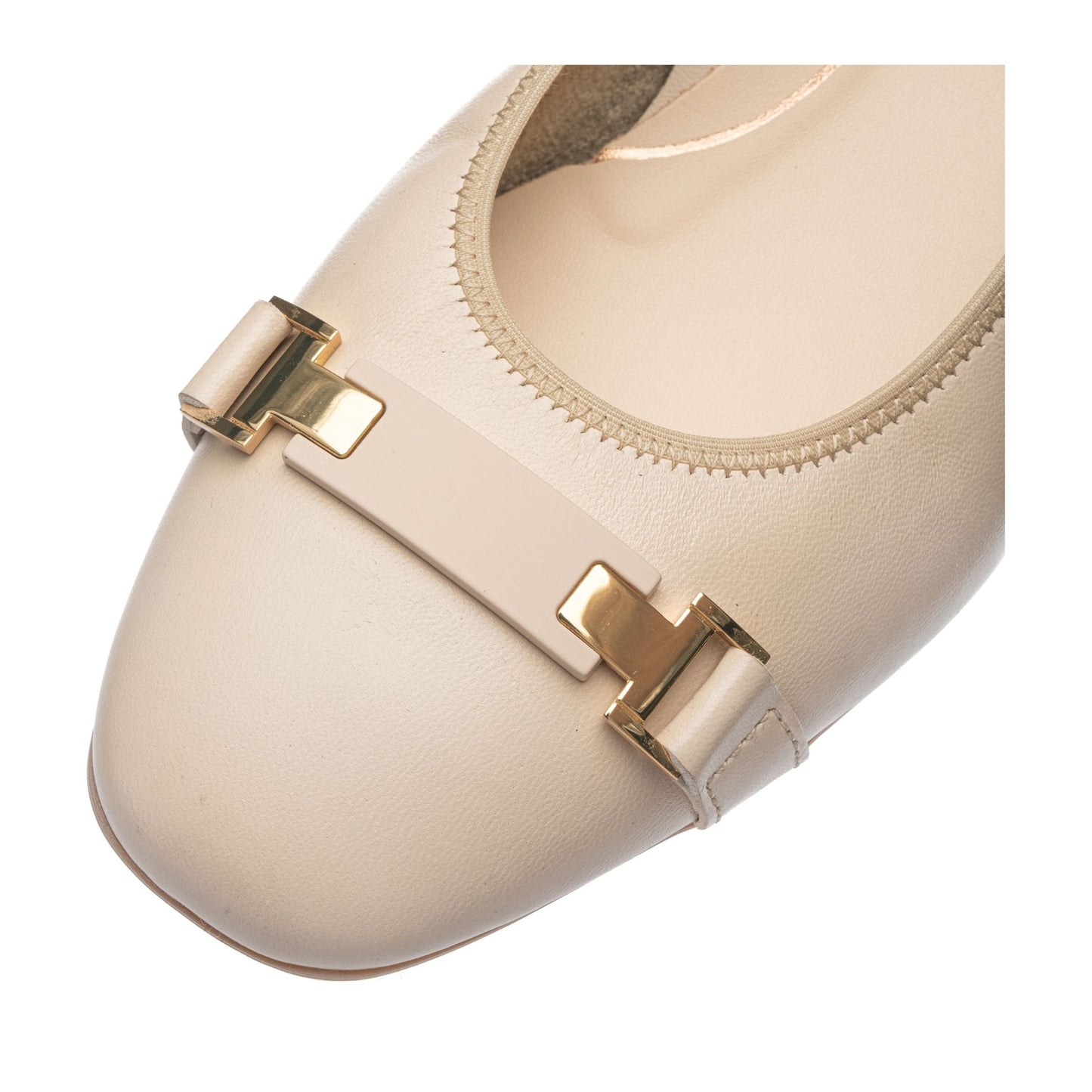Graz Women's Beige Open-Toe Ballet Flats
