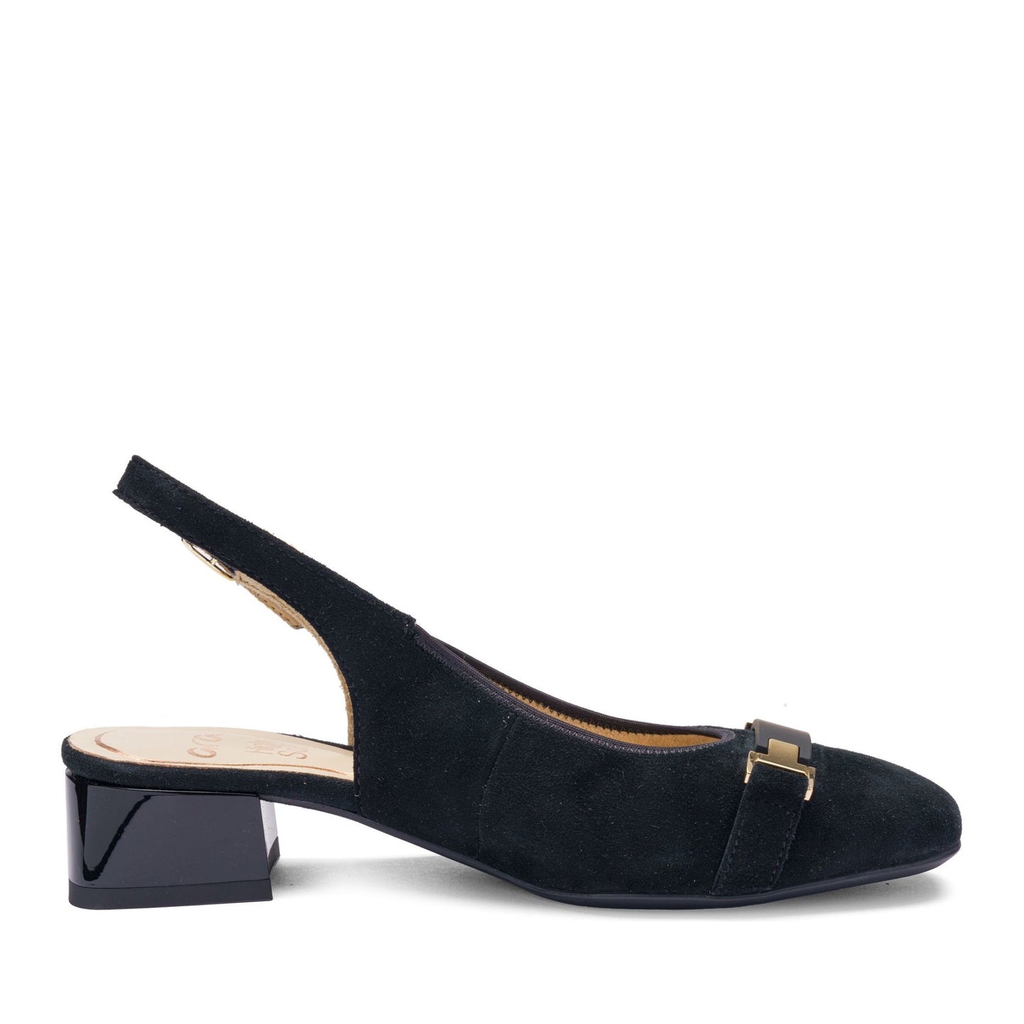 Graz Women's Black Dress Open-Toe Ballet Flats