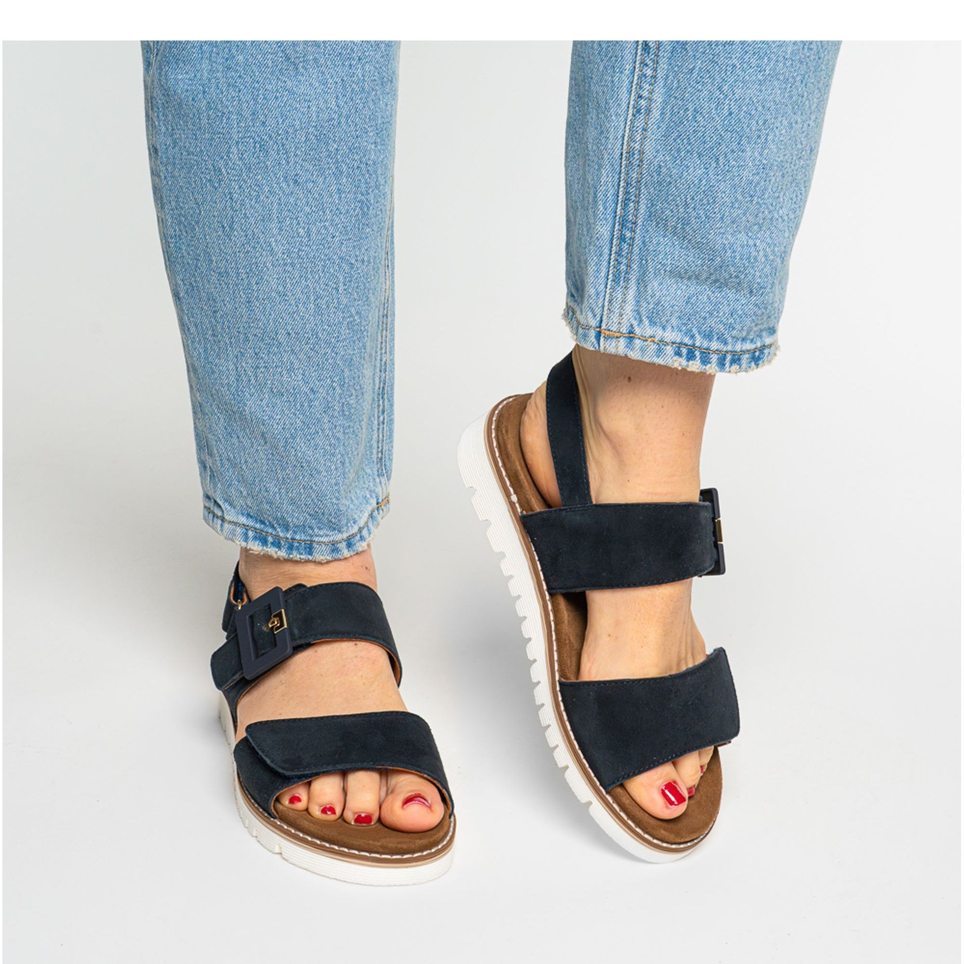 Kent Women's Blue Open-Toe Sandals