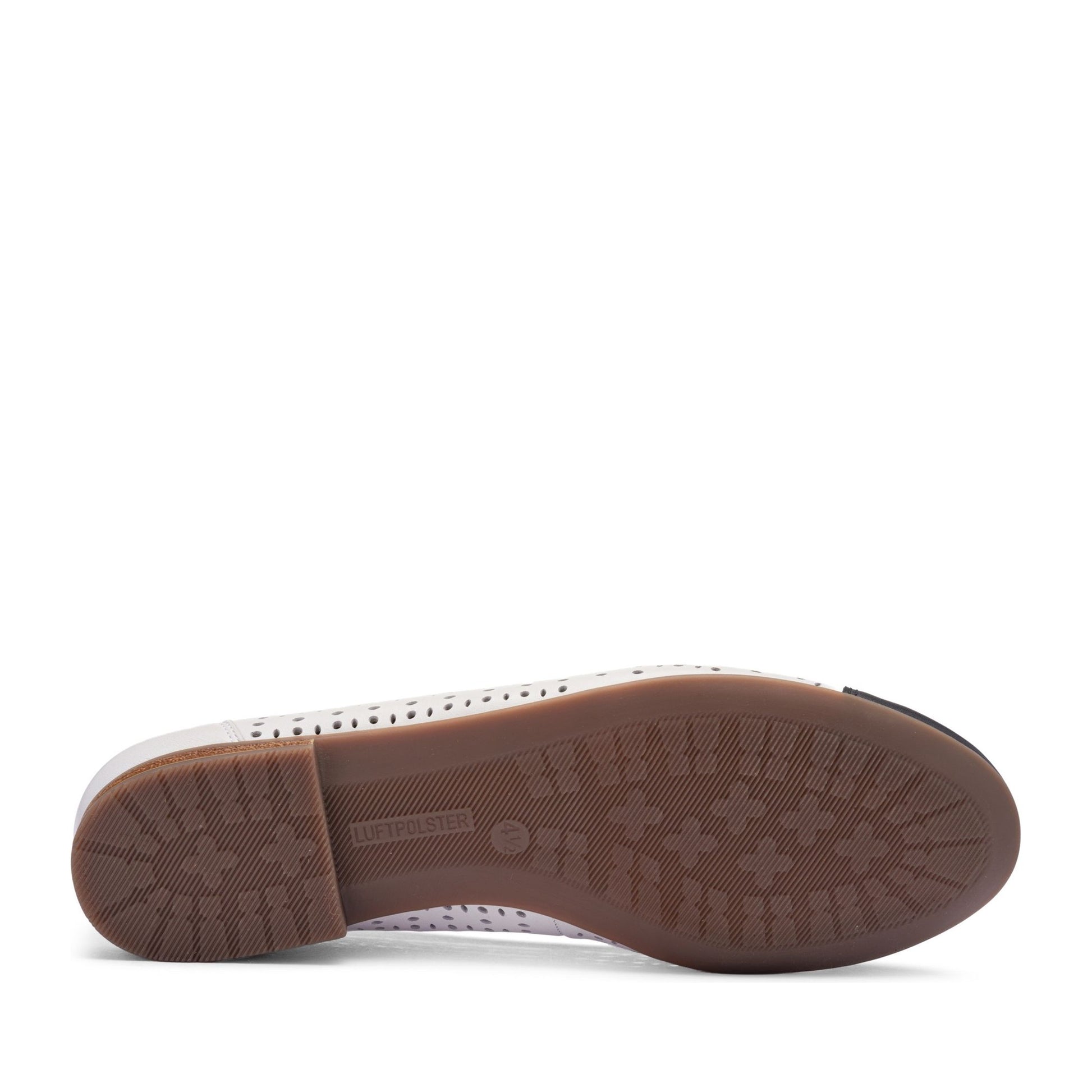 Sardinia Women's White Open-Toe Ballet Flats