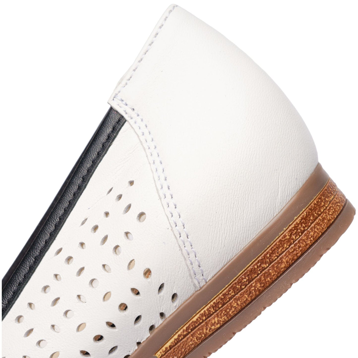 Sardinia Women's White Open-Toe Ballet Flats
