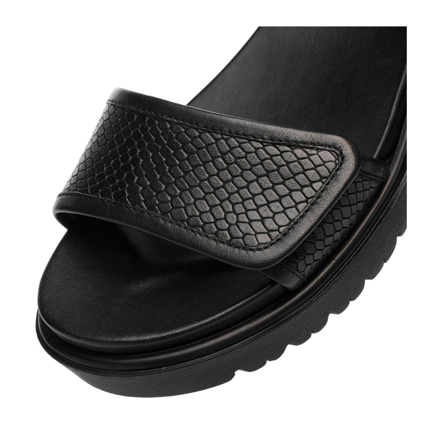 Bilbao Women's Black Open-Toe Sandals