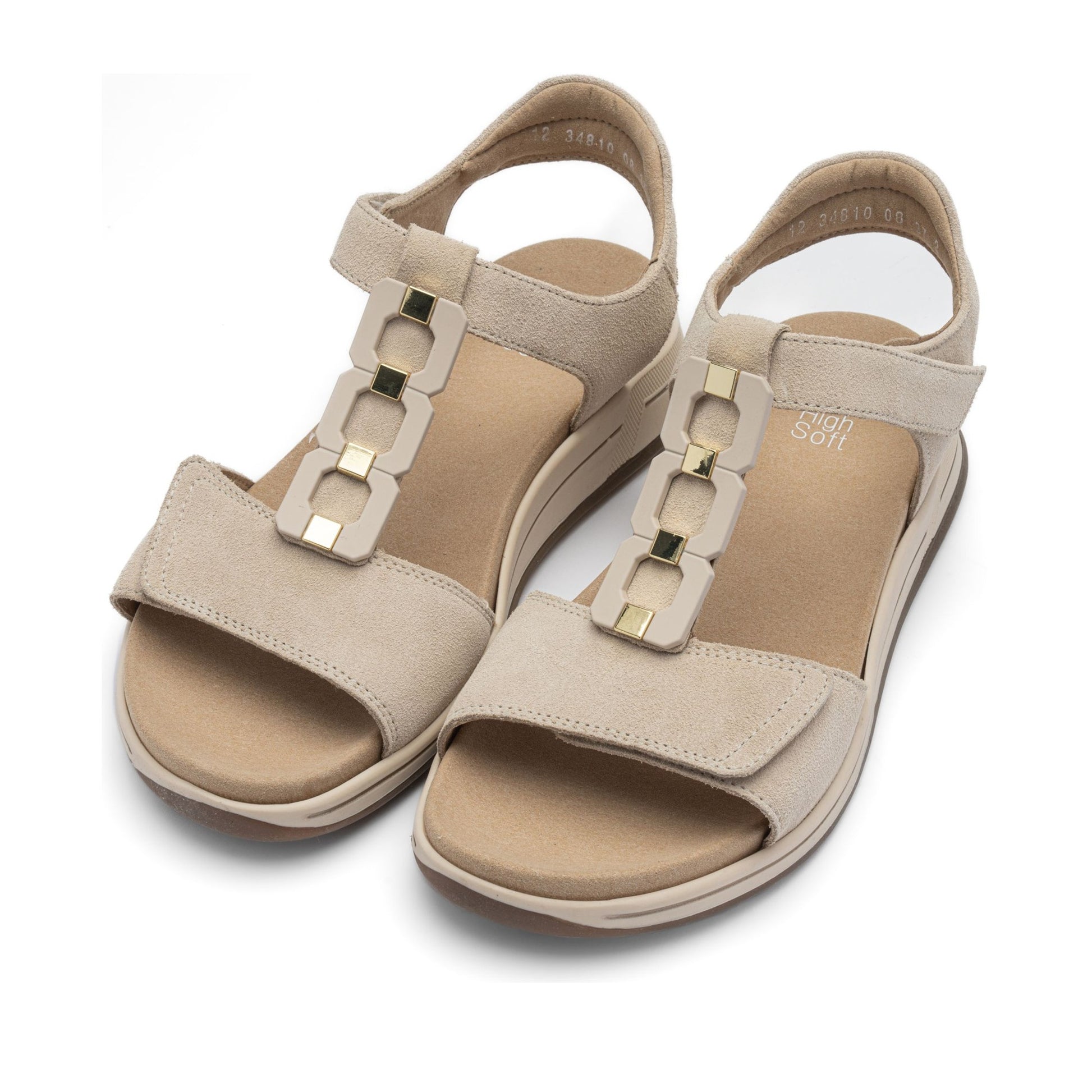Osaka-S Women's Beige Open-Toe Sandals