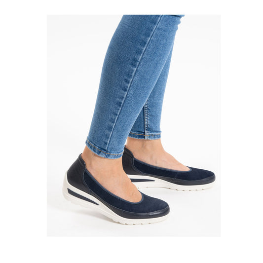 Zürich Women's Blue Open-Toe Ballet Flats