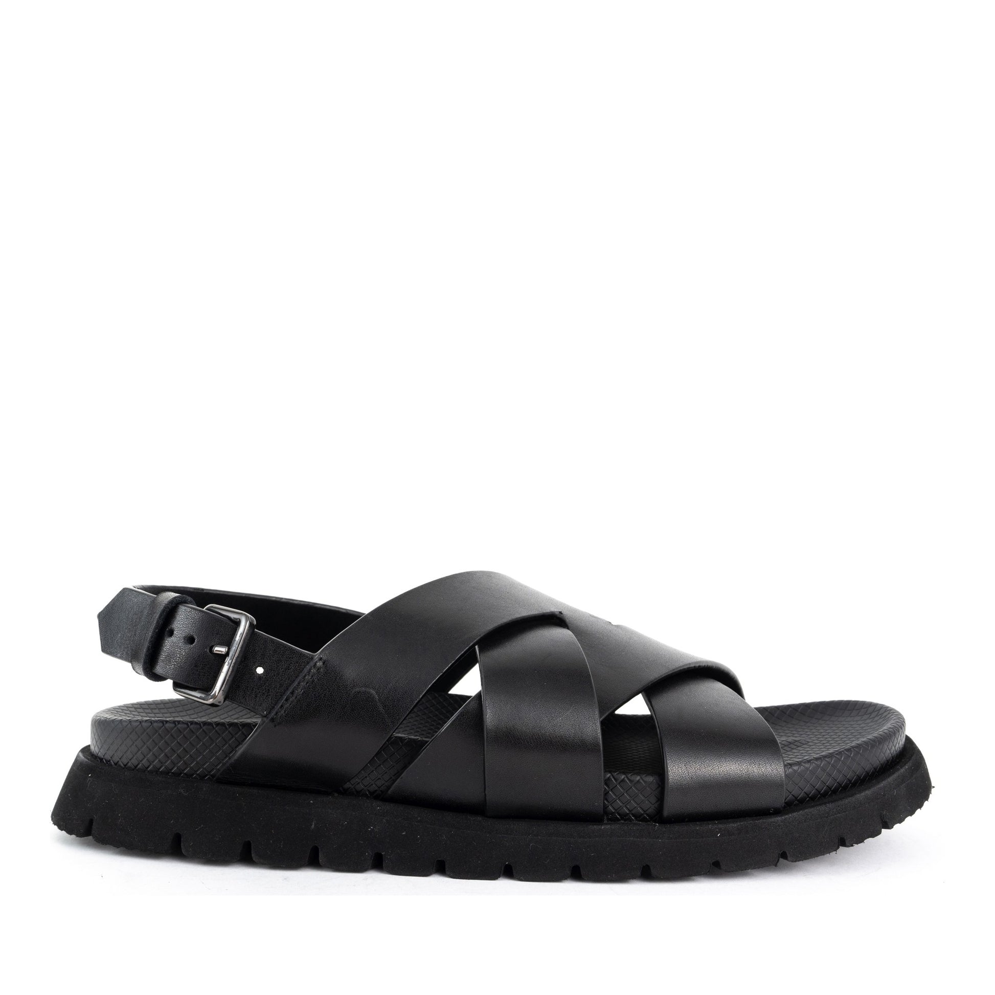 Men's Black Open-Toe Sandals