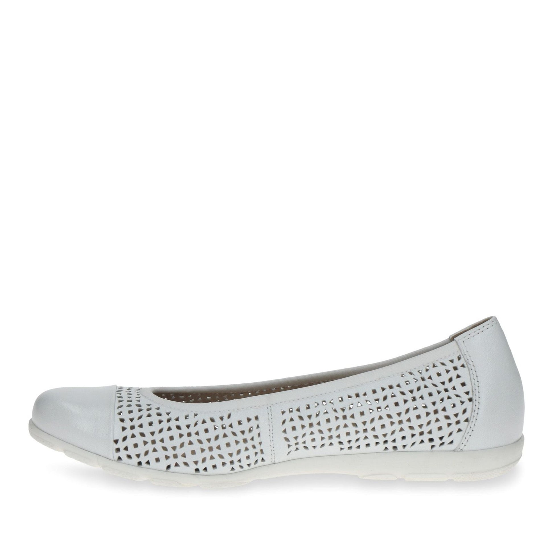 Women's White Wedge Ballet Flats