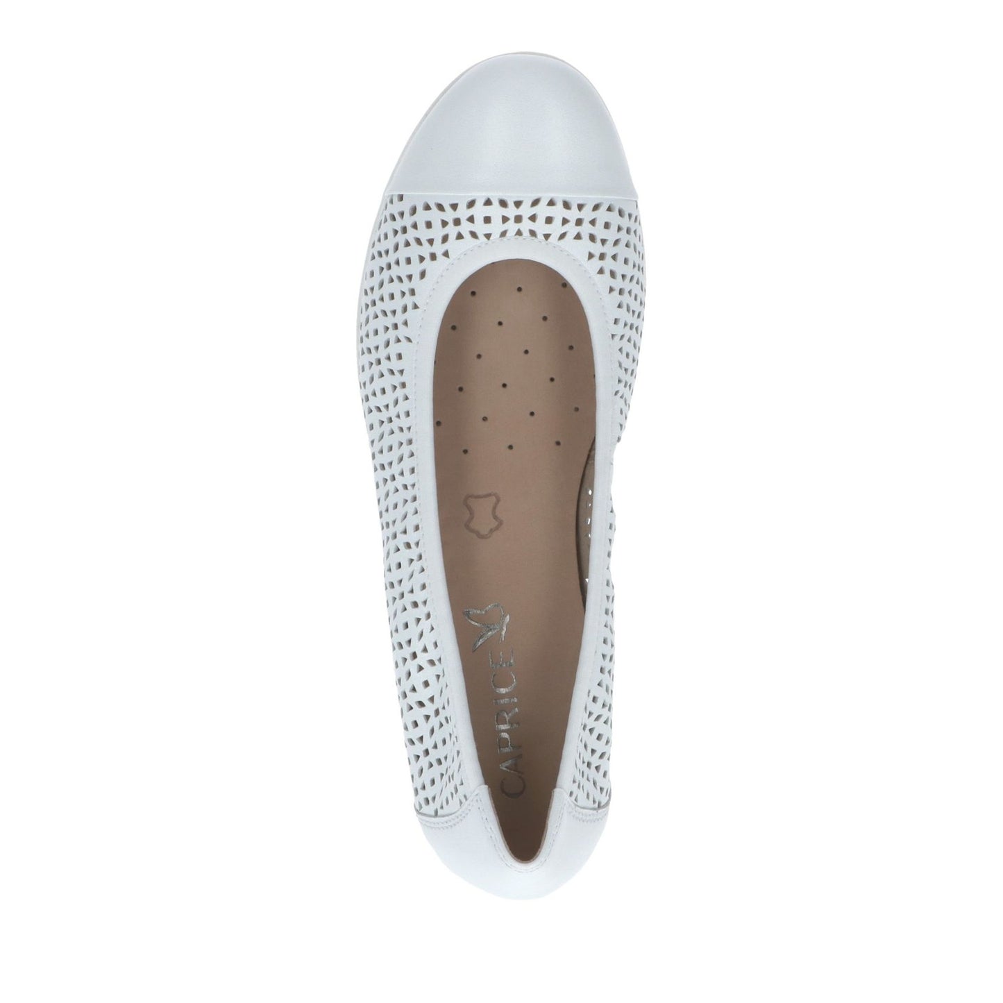 Women's White Wedge Ballet Flats