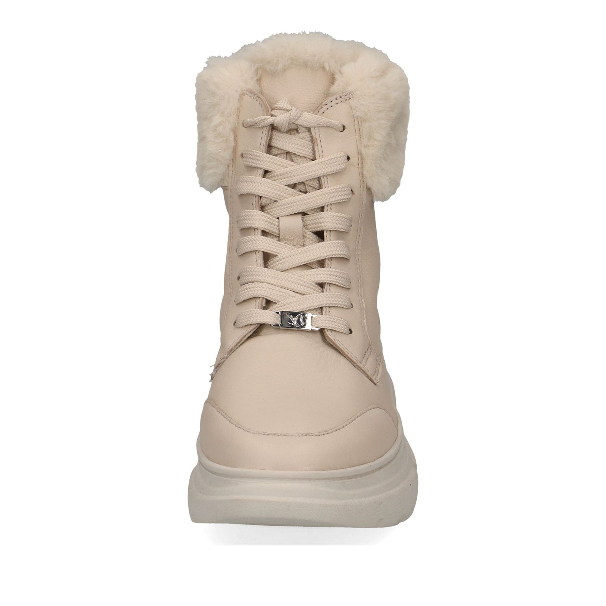 Women's Beige Wedge Ankle Boots