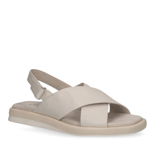 Women's Beige Wedge Open-Toe Sandals