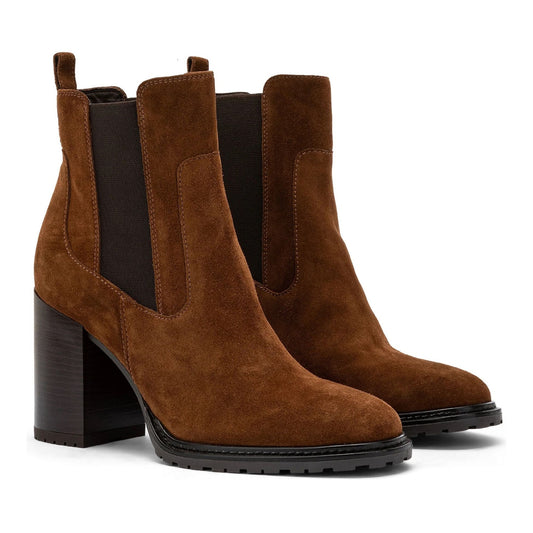 Nathalie Women's Brown Beat Ankle Boots