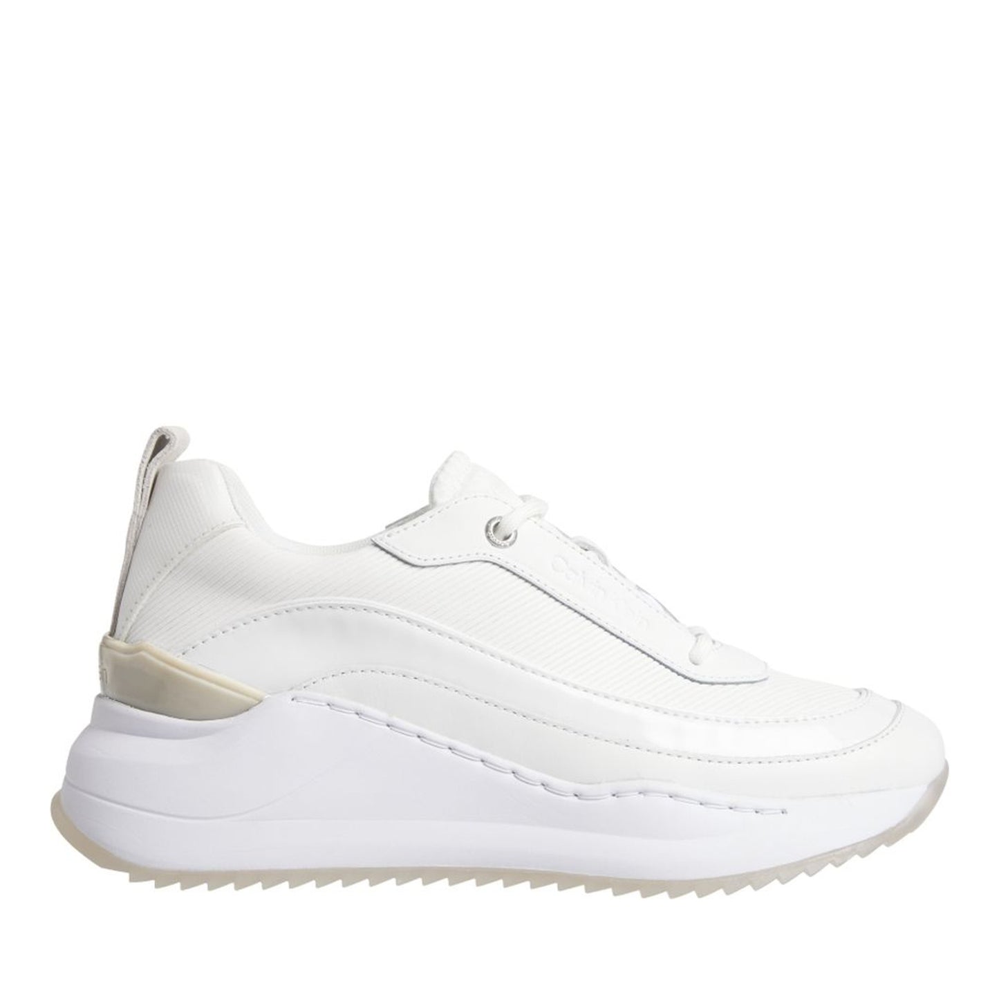 Women's White Lace-Up Athletic Sneakers