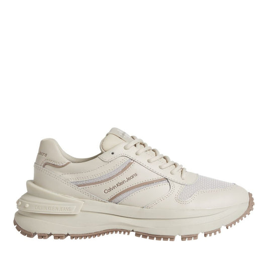 Women's Beige Chunky Athletic Sneakers