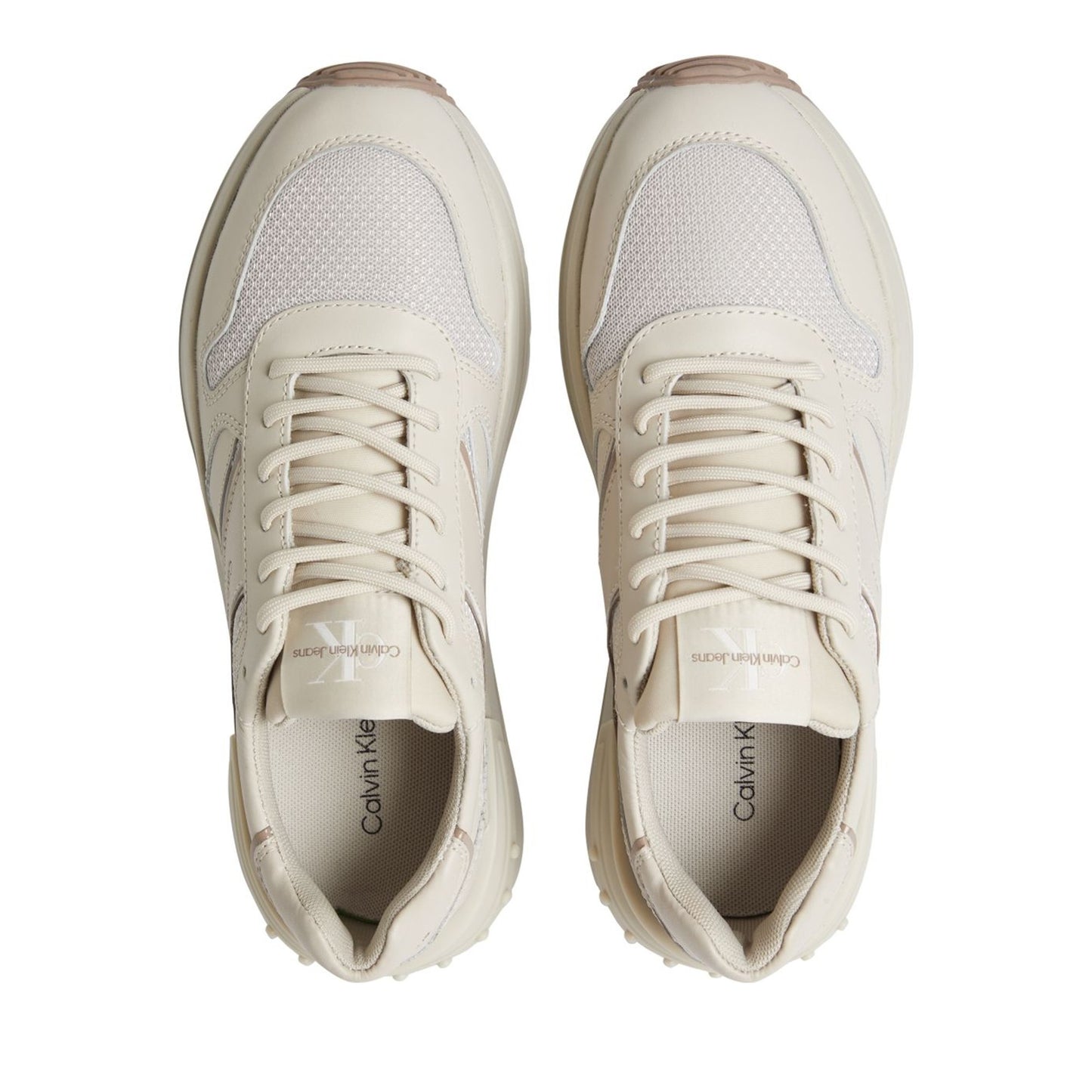 Women's Beige Chunky Athletic Sneakers