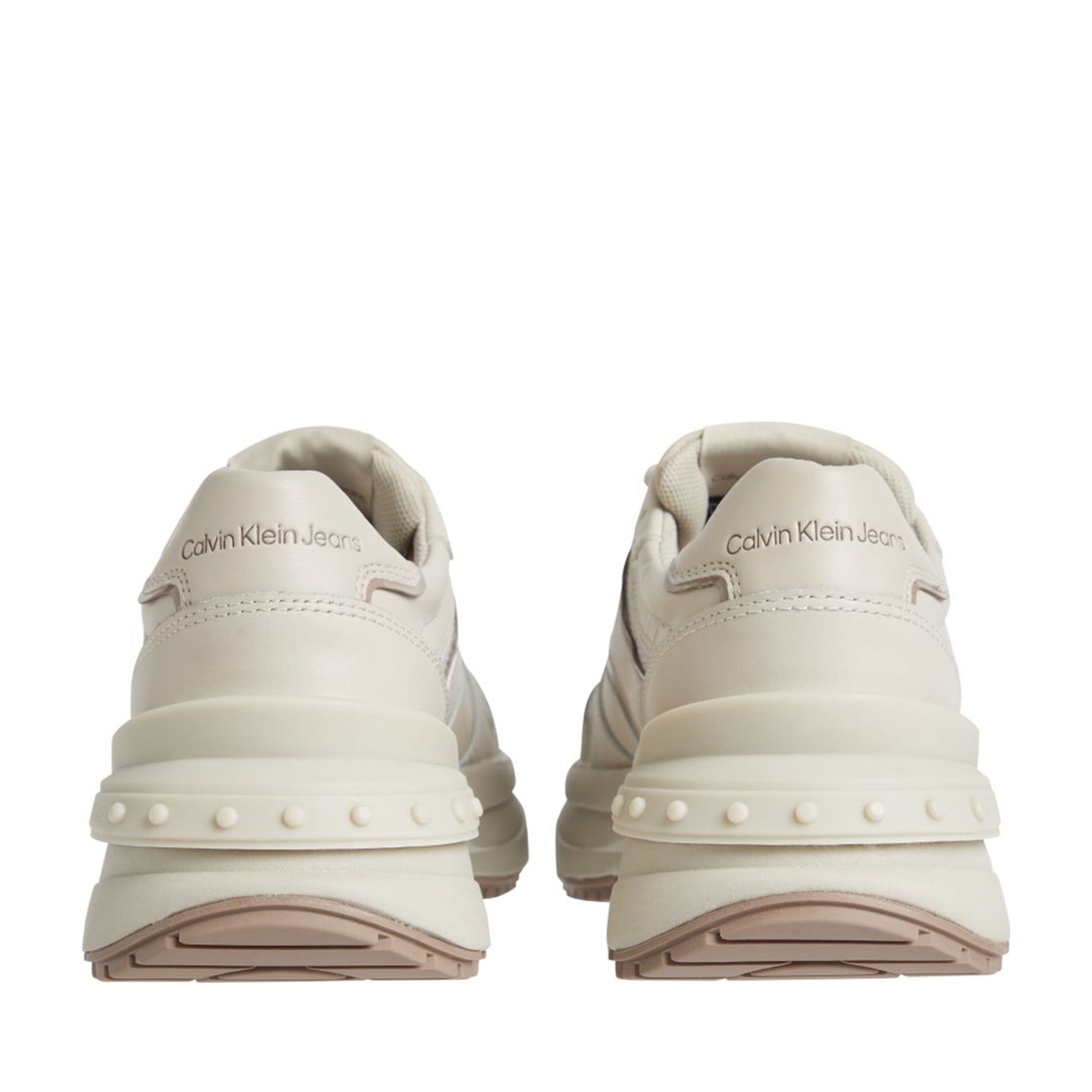 Women's Beige Chunky Athletic Sneakers