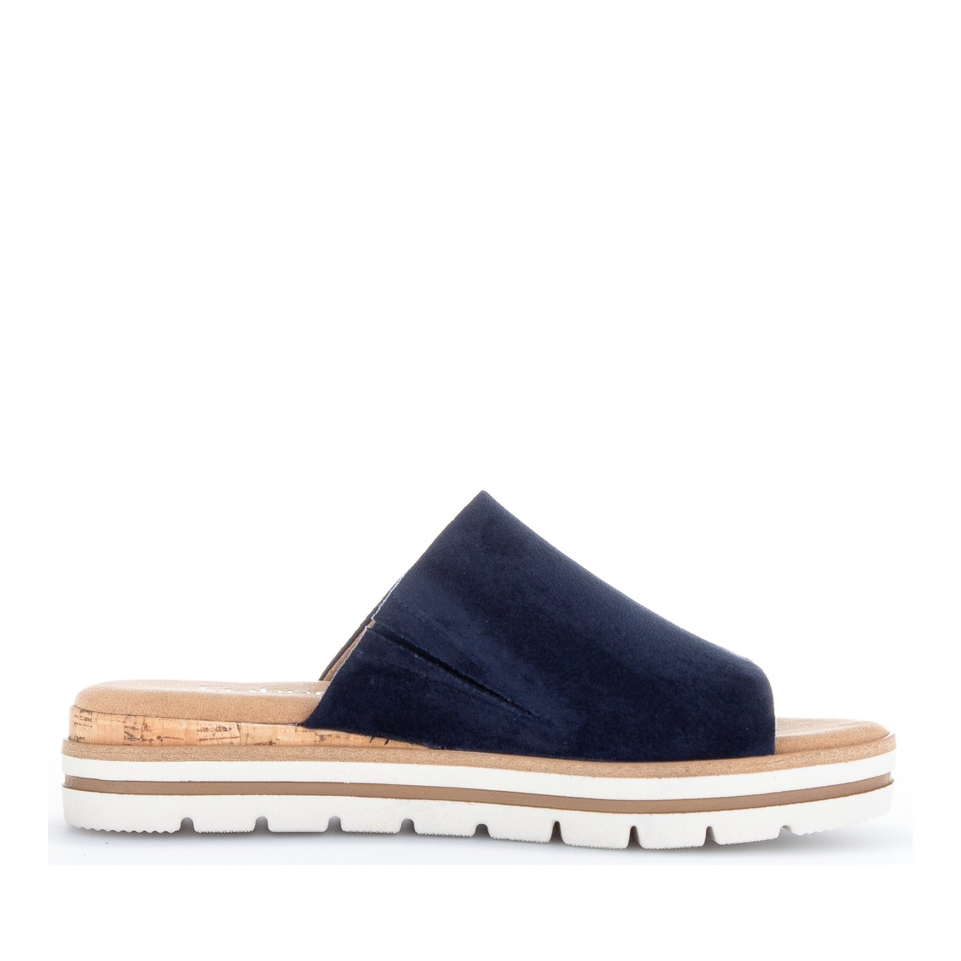 Women's Blue Wedge Open-Toe Slippers