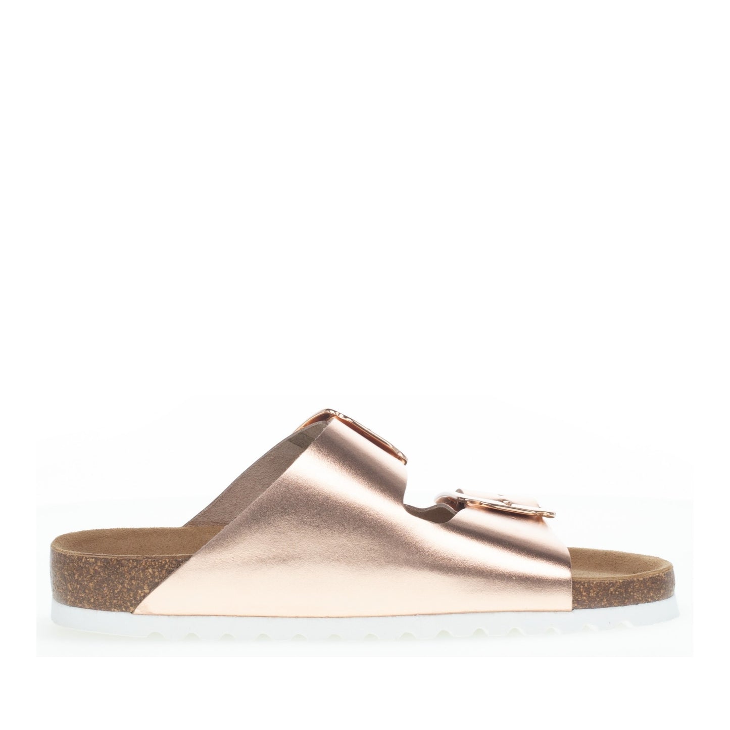 Women's Gold Wedge Open-Toe Slippers