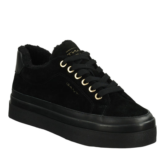 Avona Women's Black Wedge Athletic Sneakers