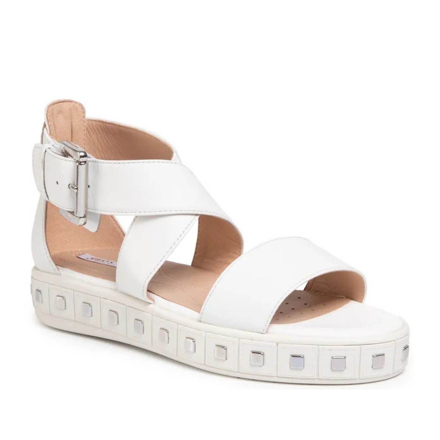 D Sandal Leelu Women's White Open-Toe Sandals