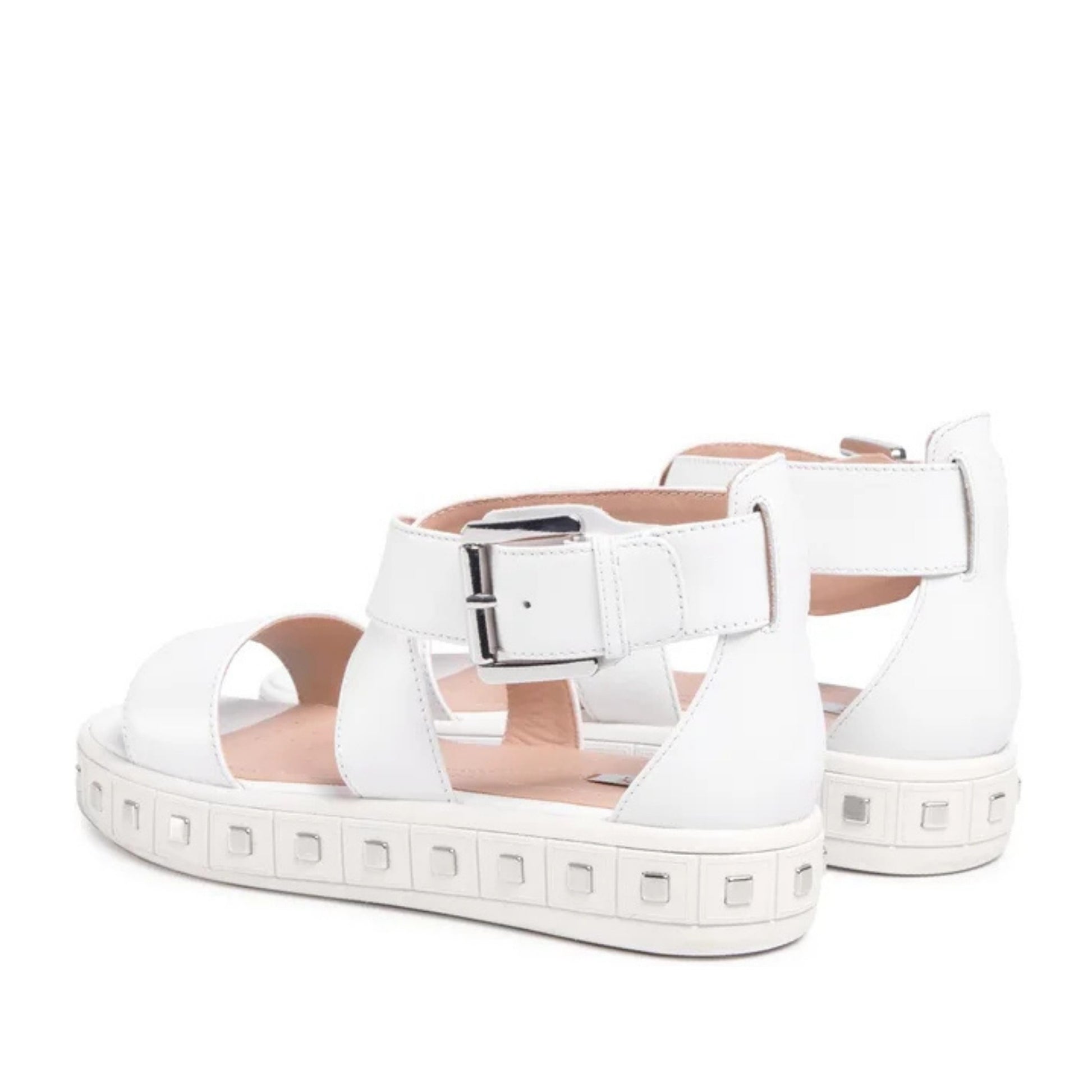 D Sandal Leelu Women's White Open-Toe Sandals