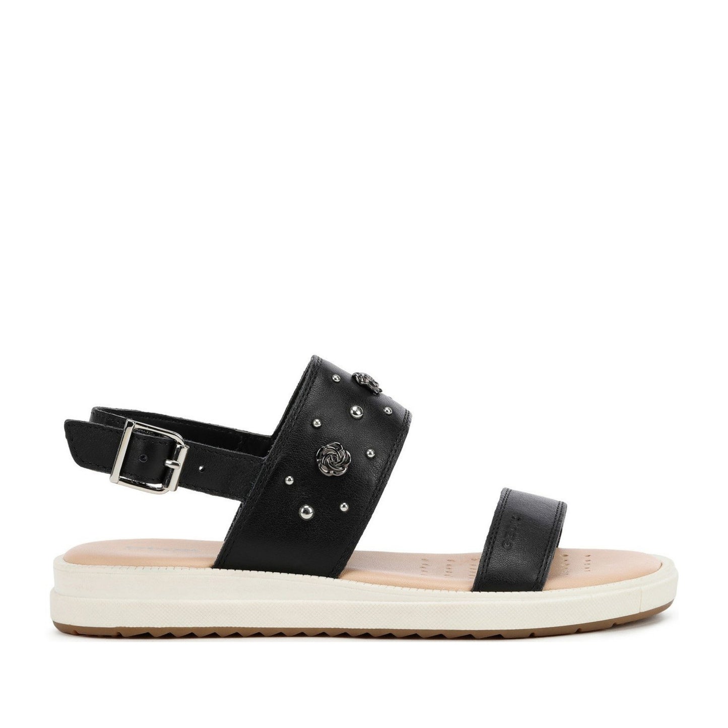 Rebecca Girls' Black Open-Toe Sandals