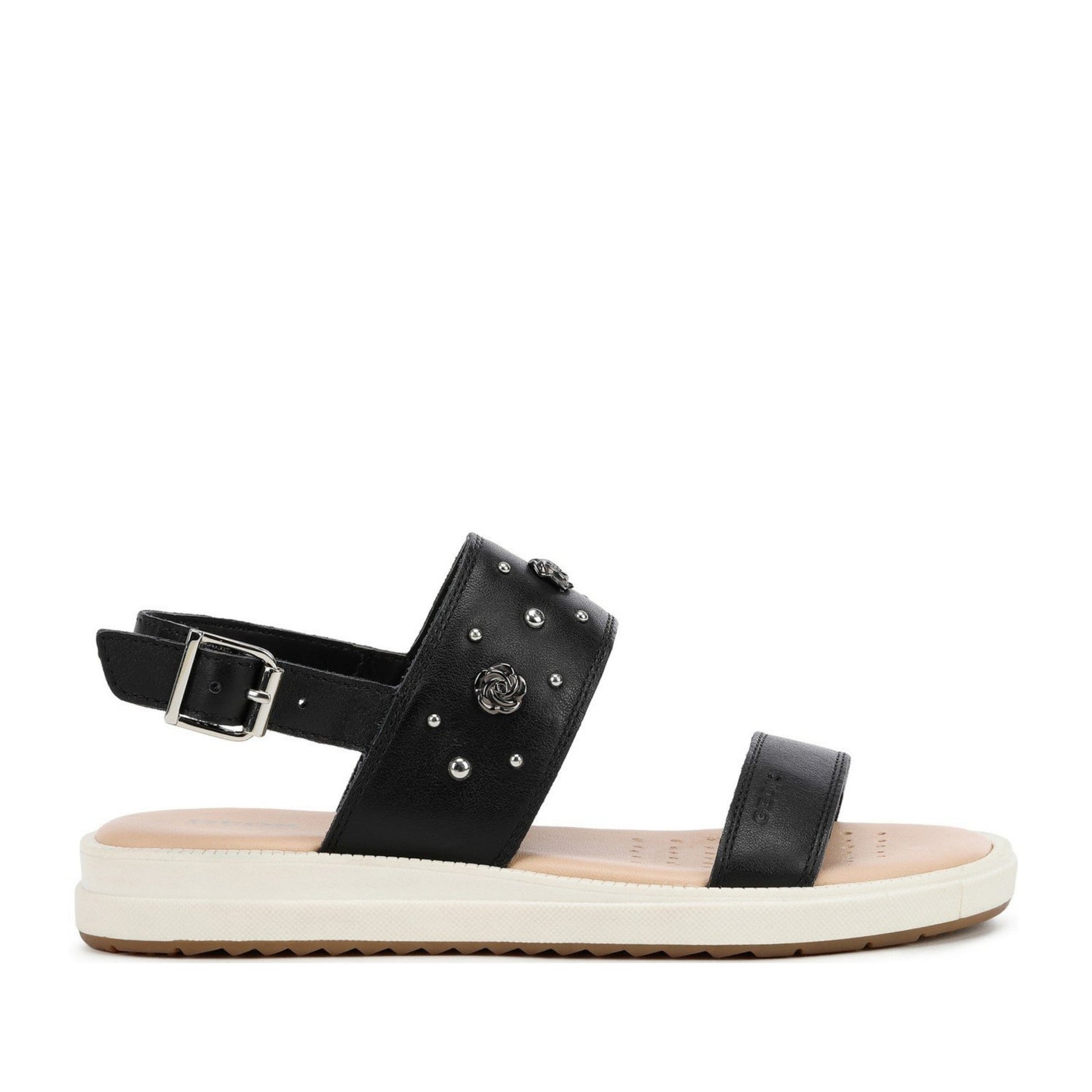 Rebecca Girls' Black Open-Toe Sandals