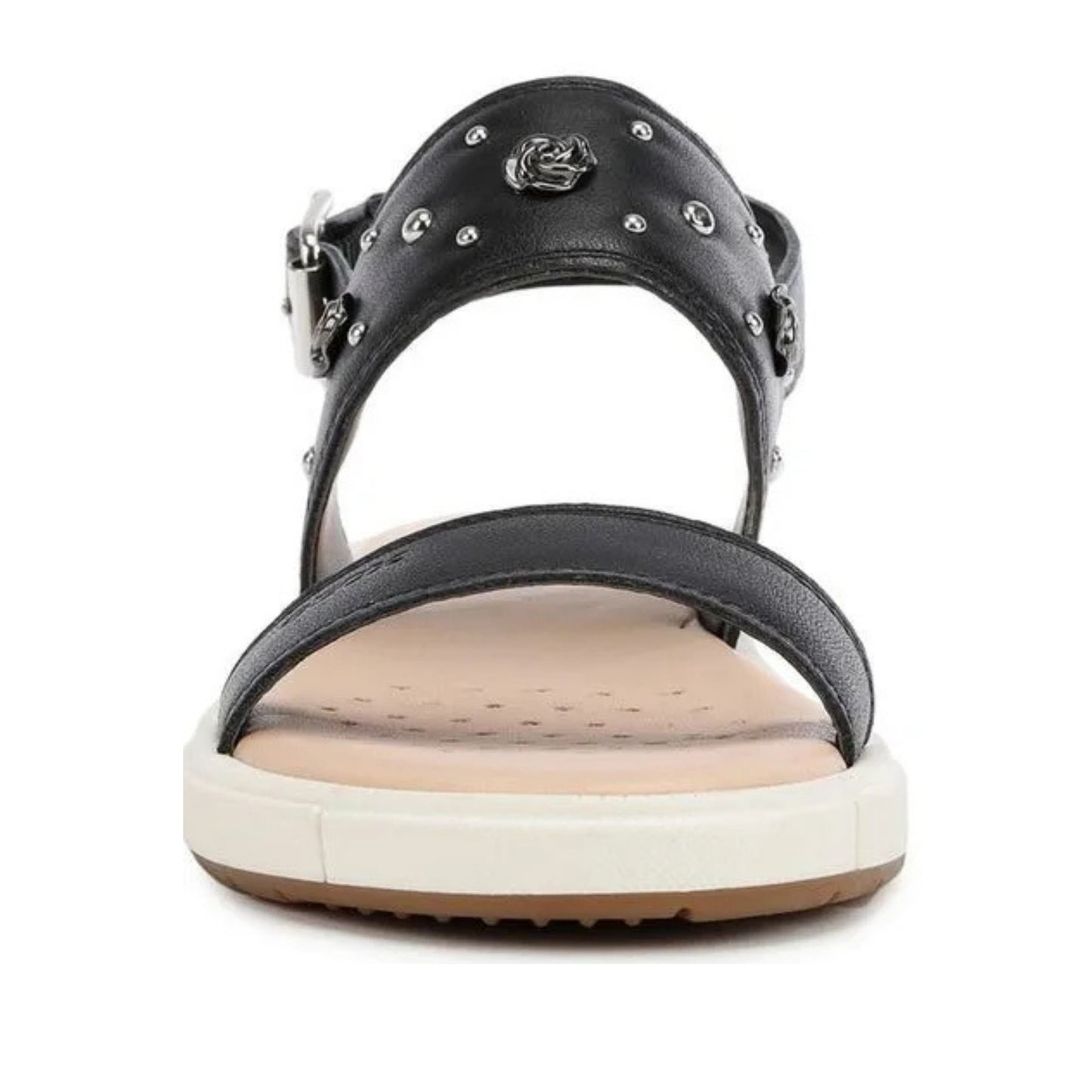 Rebecca Girls' Black Open-Toe Sandals