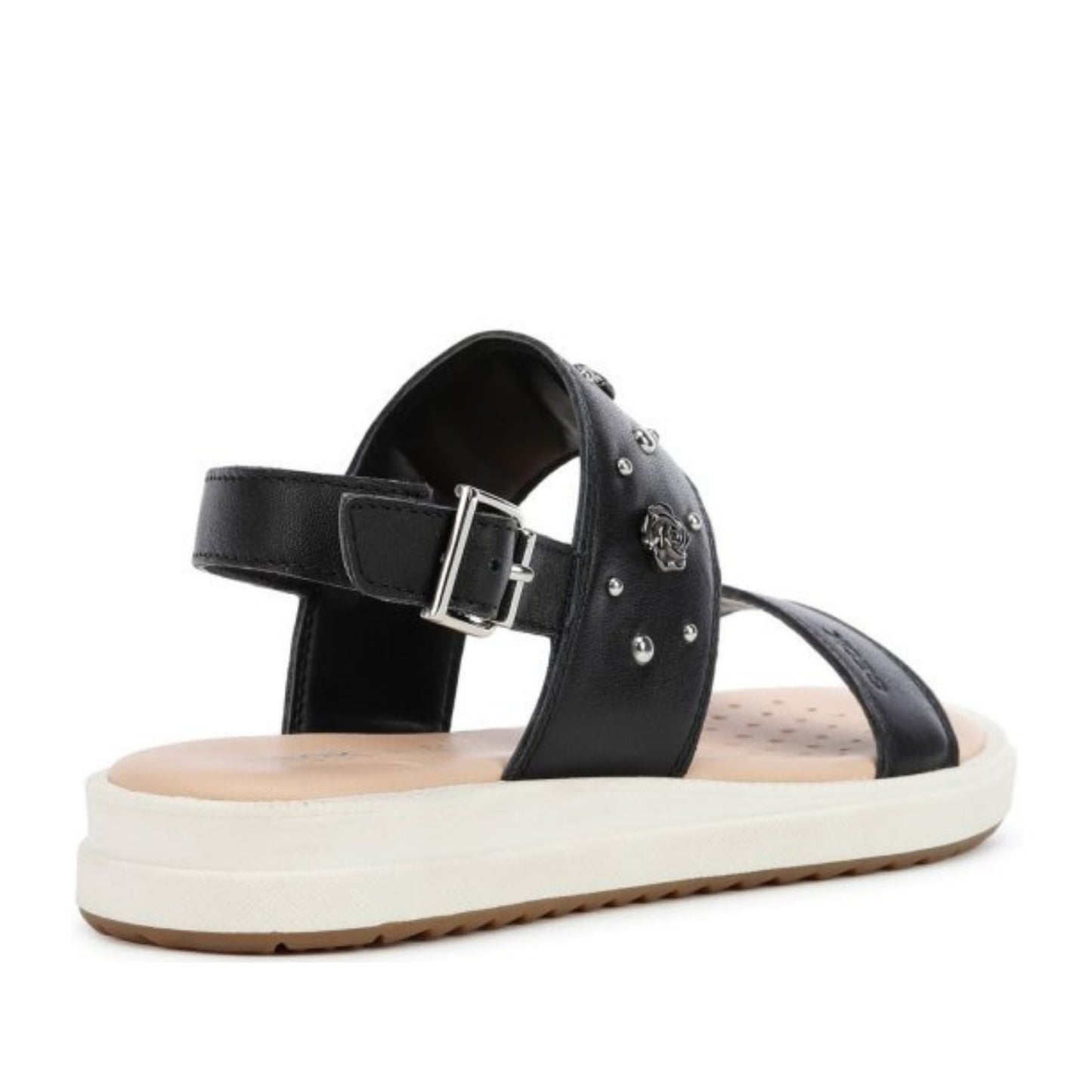 Rebecca Girls' Black Open-Toe Sandals