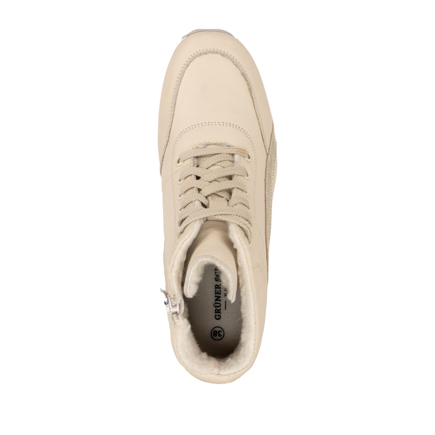 Women's Beige Wedge Ankle Boots