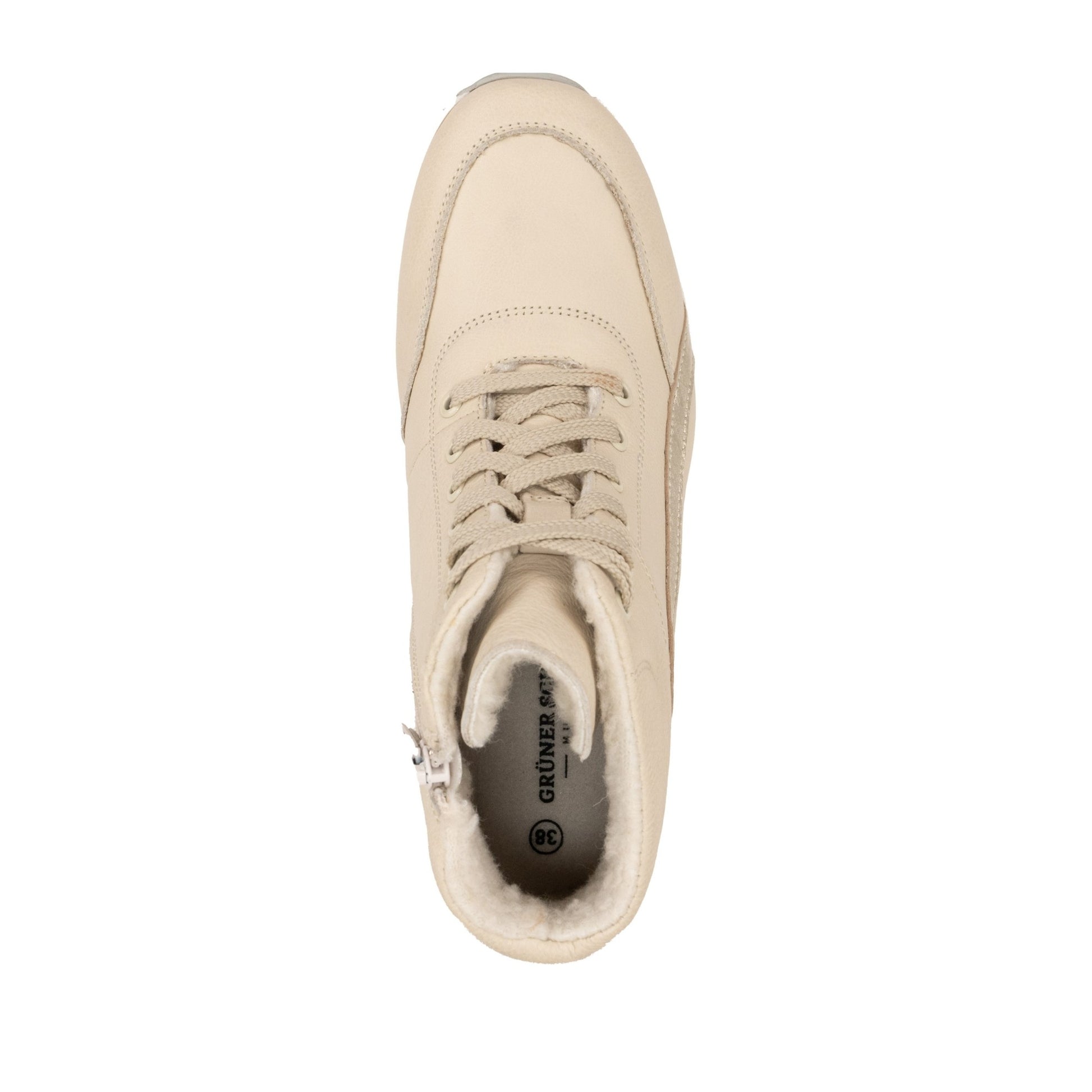 Women's Beige Wedge Ankle Boots