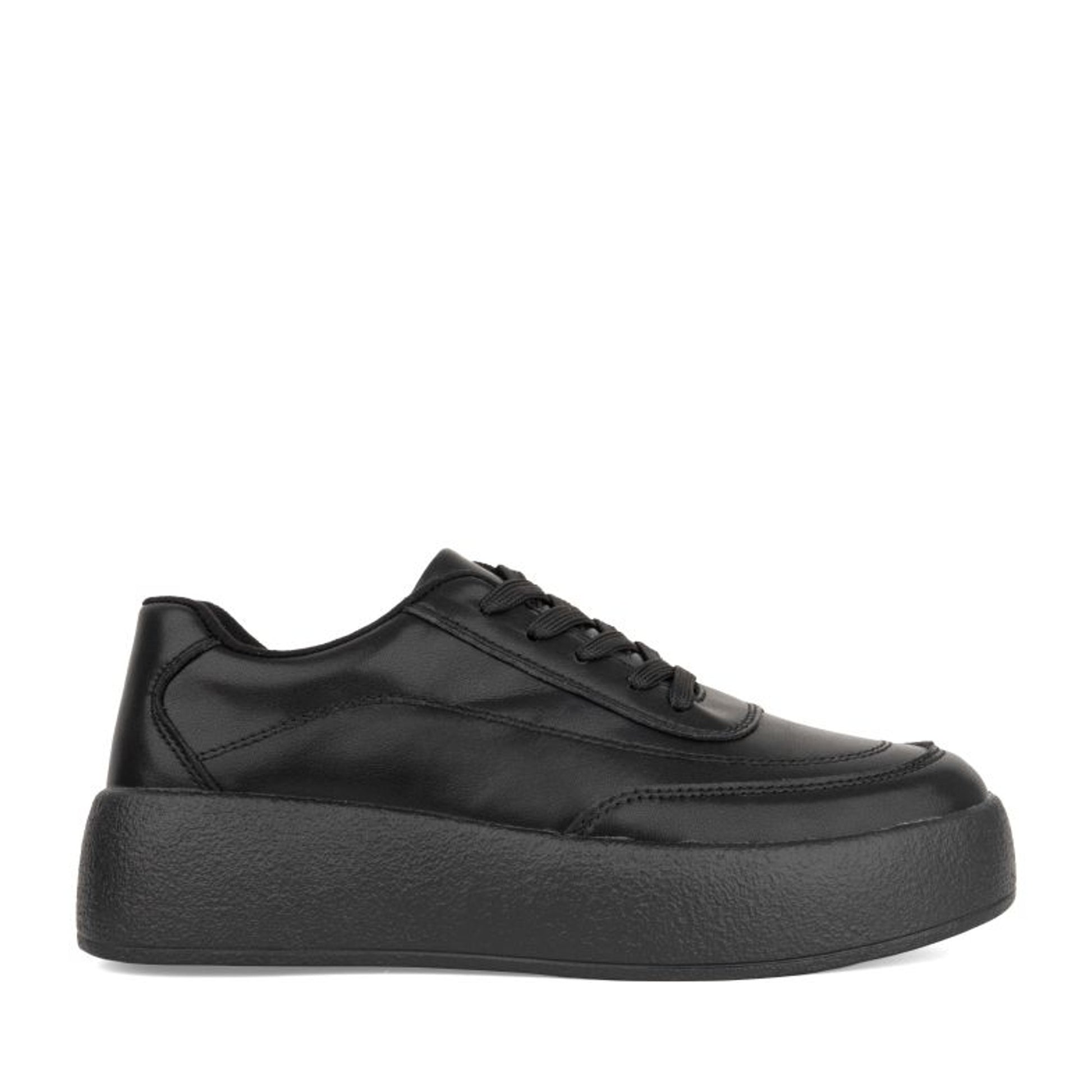 Women's Black Wedge Fashion Sneakers