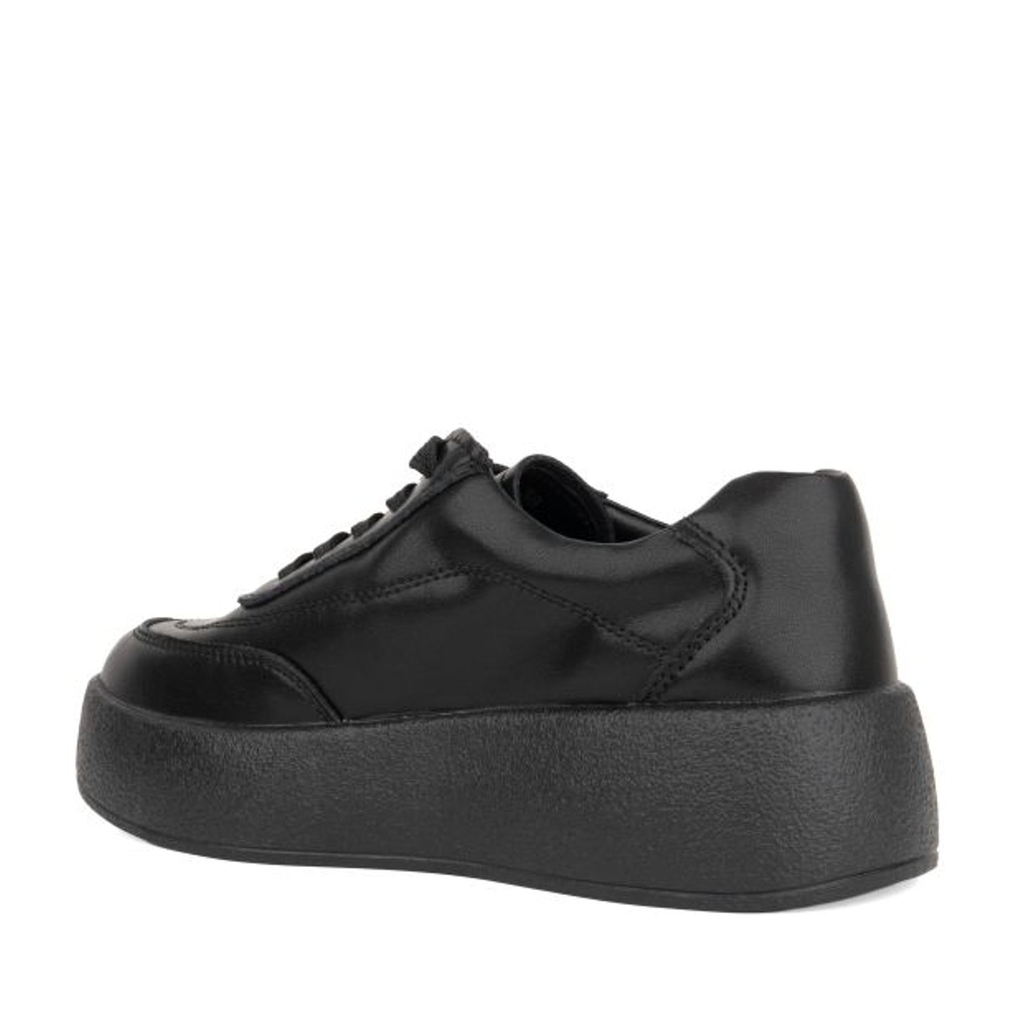 Women's Black Wedge Fashion Sneakers