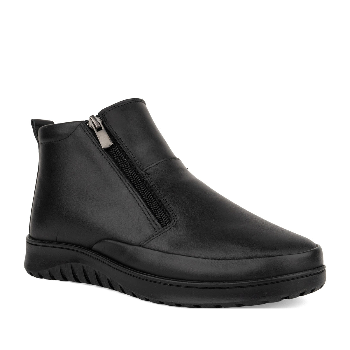 black casual closed booties