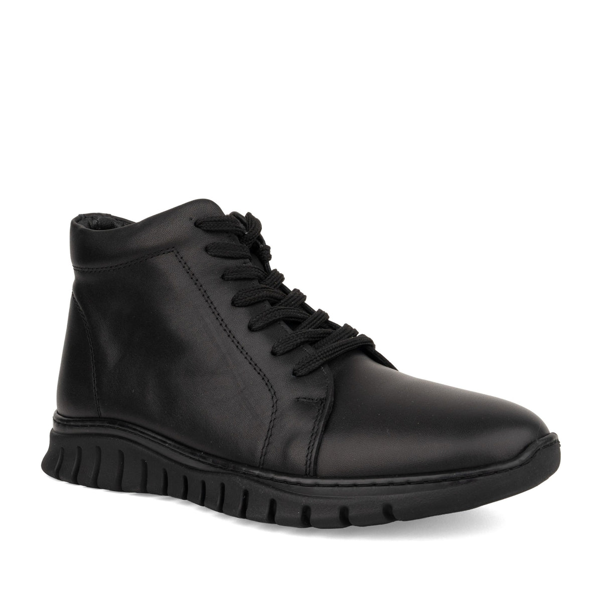 black casual closed booties