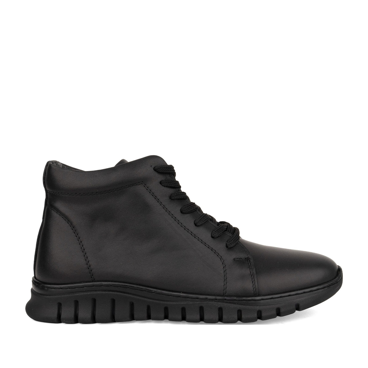 black casual closed booties