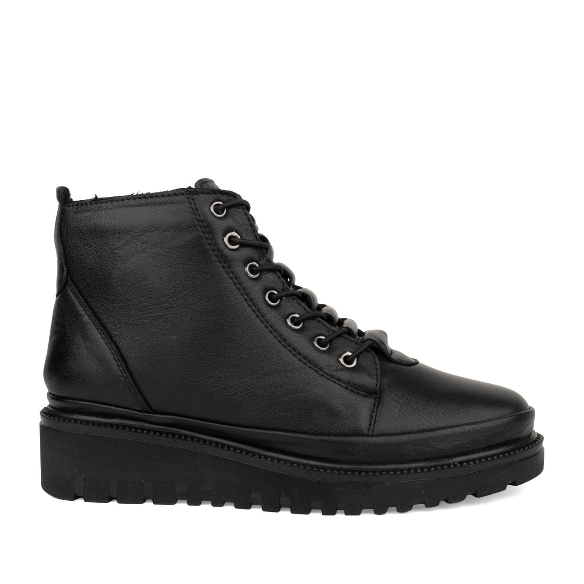 black casual closed booties