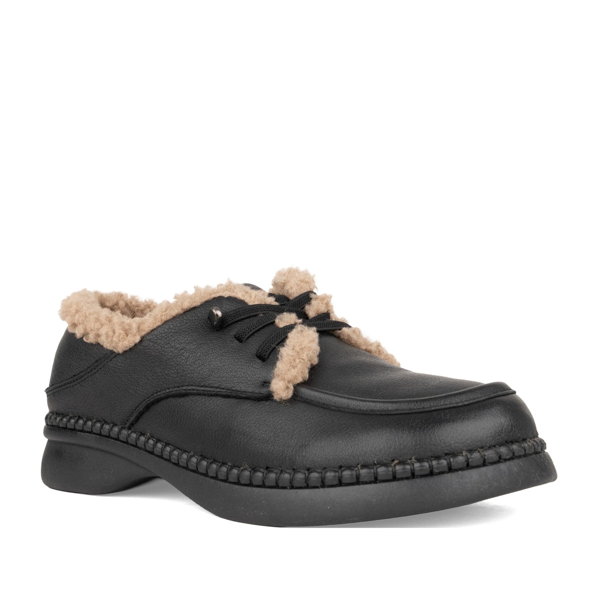 Women's Black Warm Loafers
