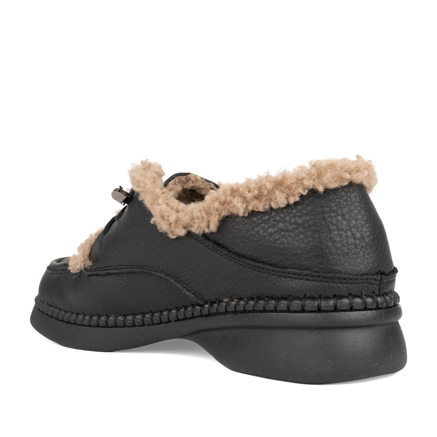 Women's Black Warm Loafers