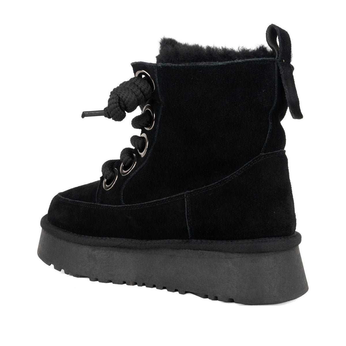 Women's Black Wedge Boots
