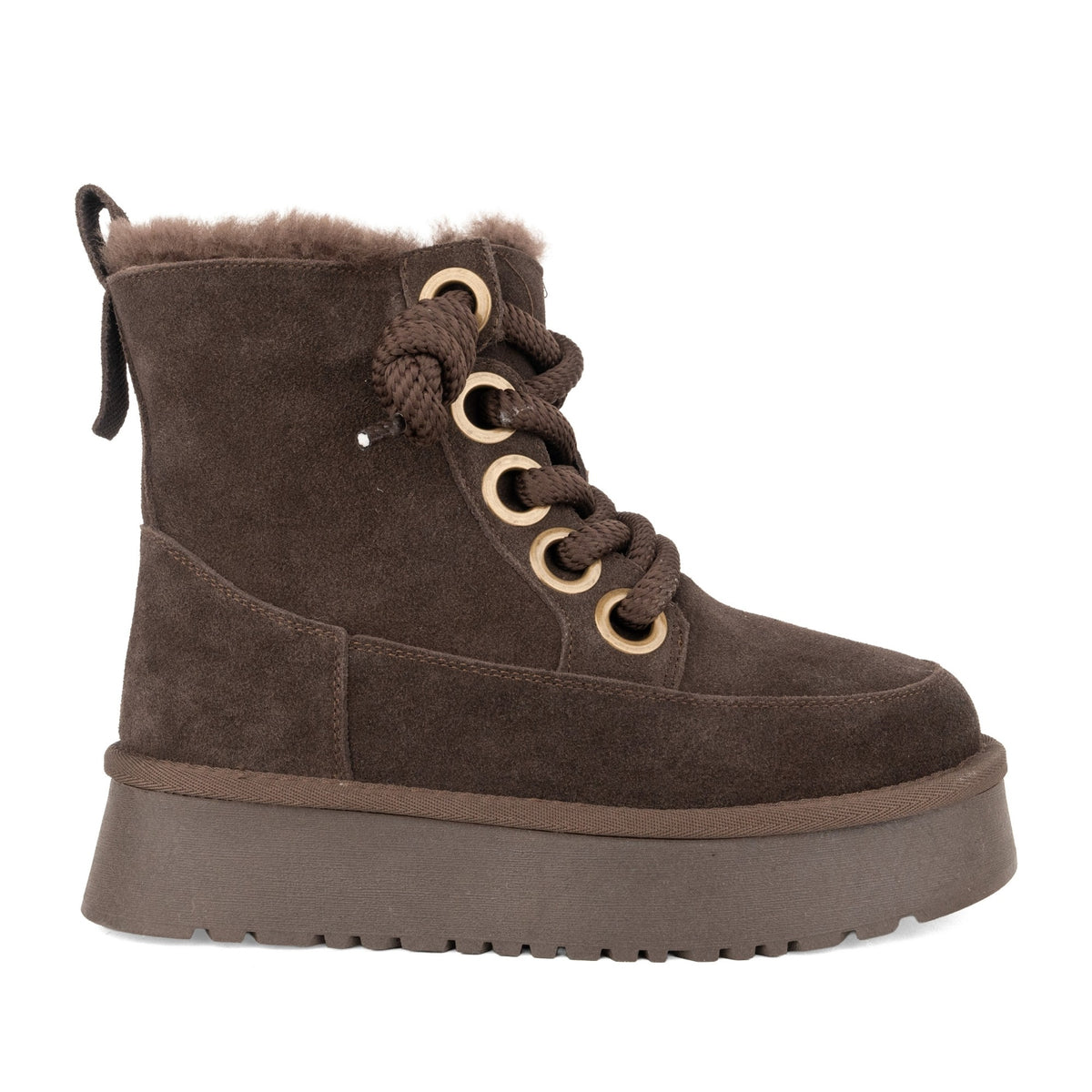 Women's Brown Wedge Boots