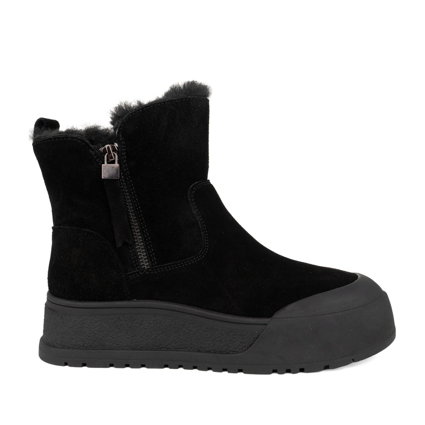 Women's Black Wedge Ankle Boots