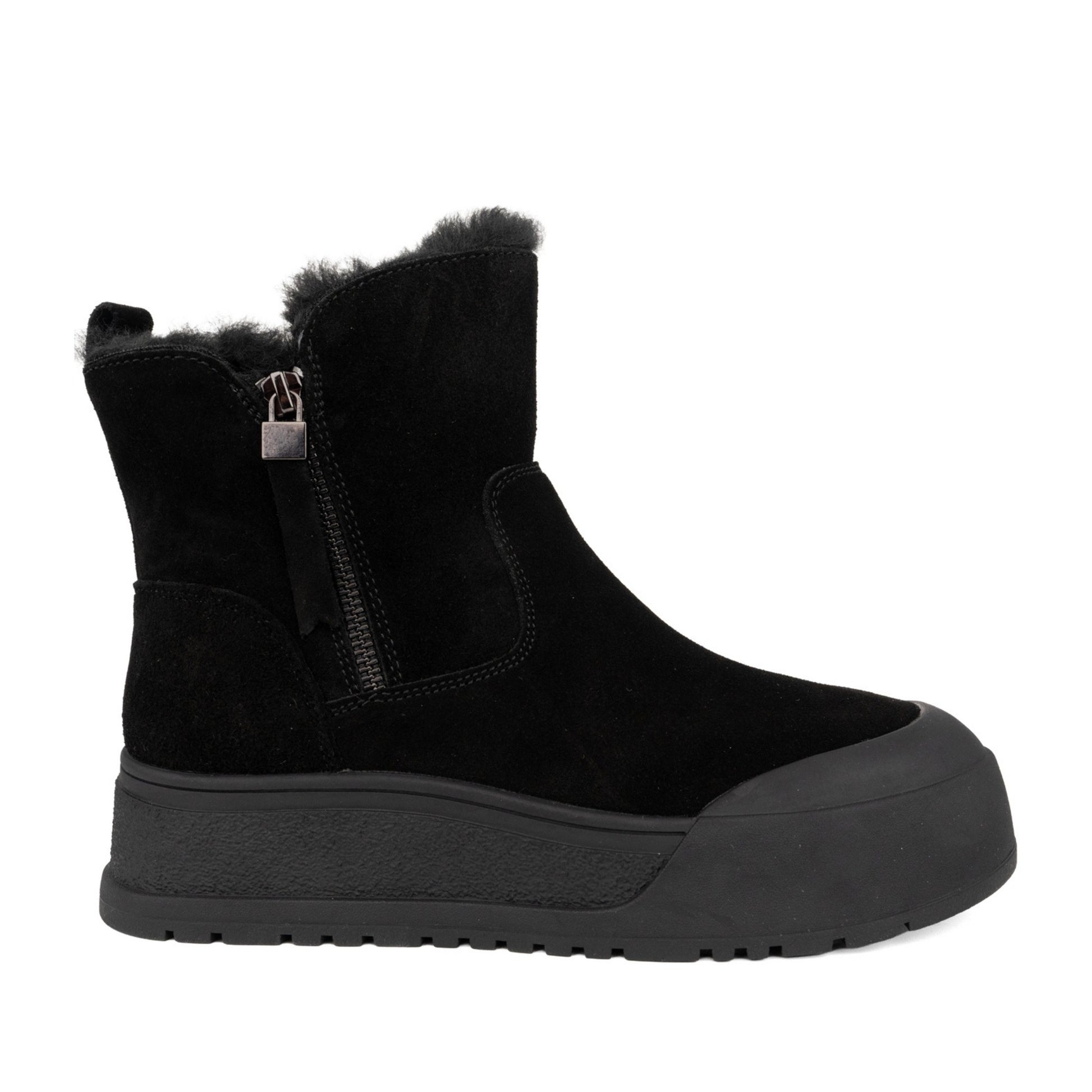 Women's Black Wedge Ankle Boots