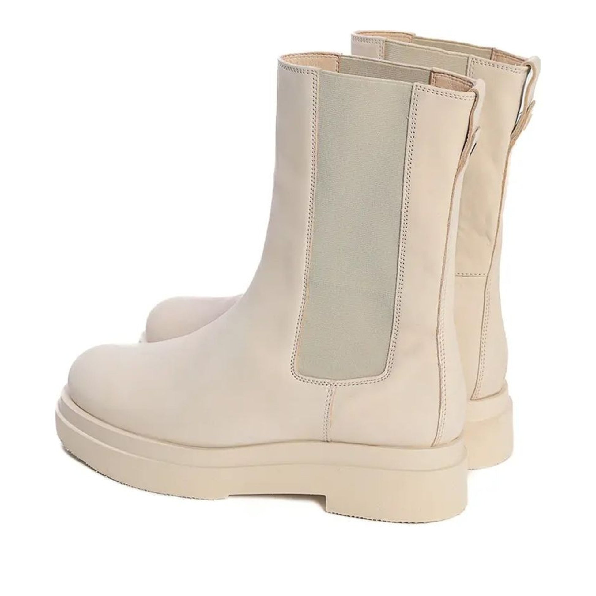 Women's Beige Wedge Ankle Boots