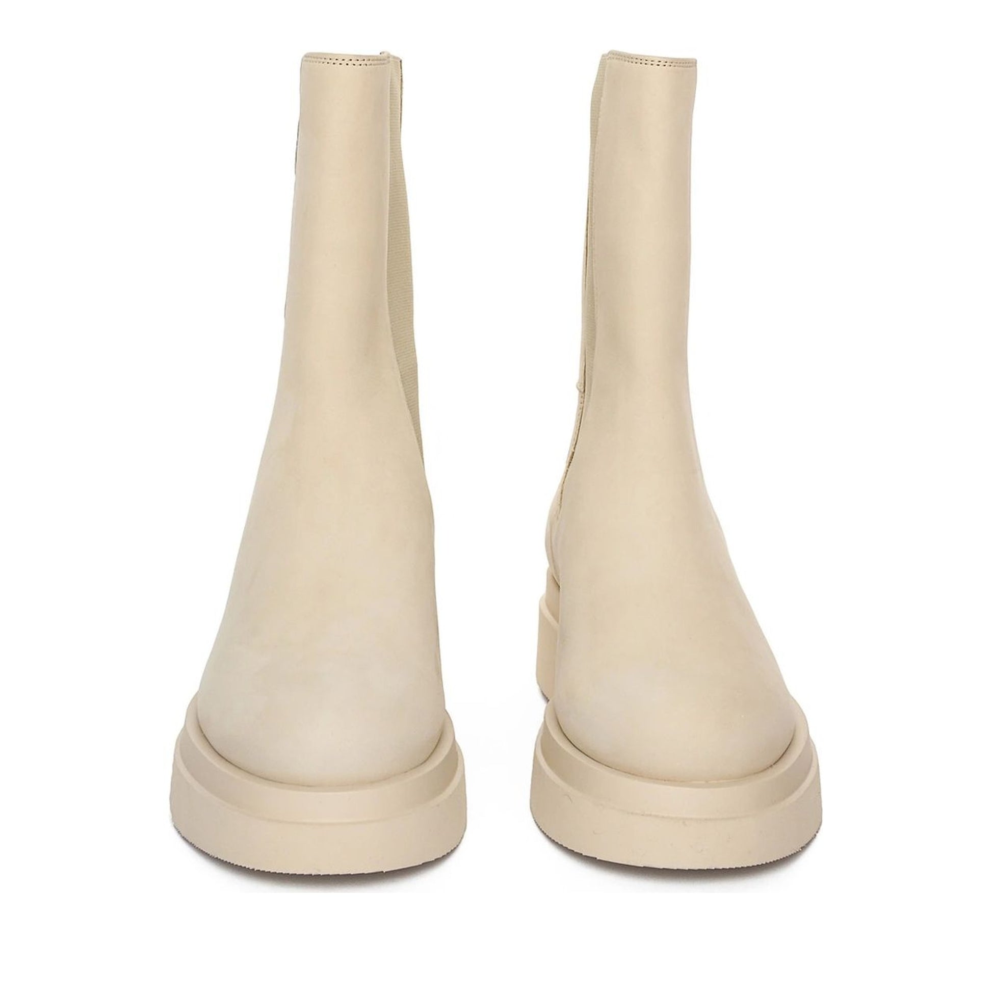 Women's Beige Wedge Ankle Boots