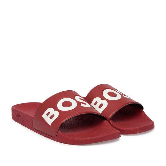 Men's Red Slides