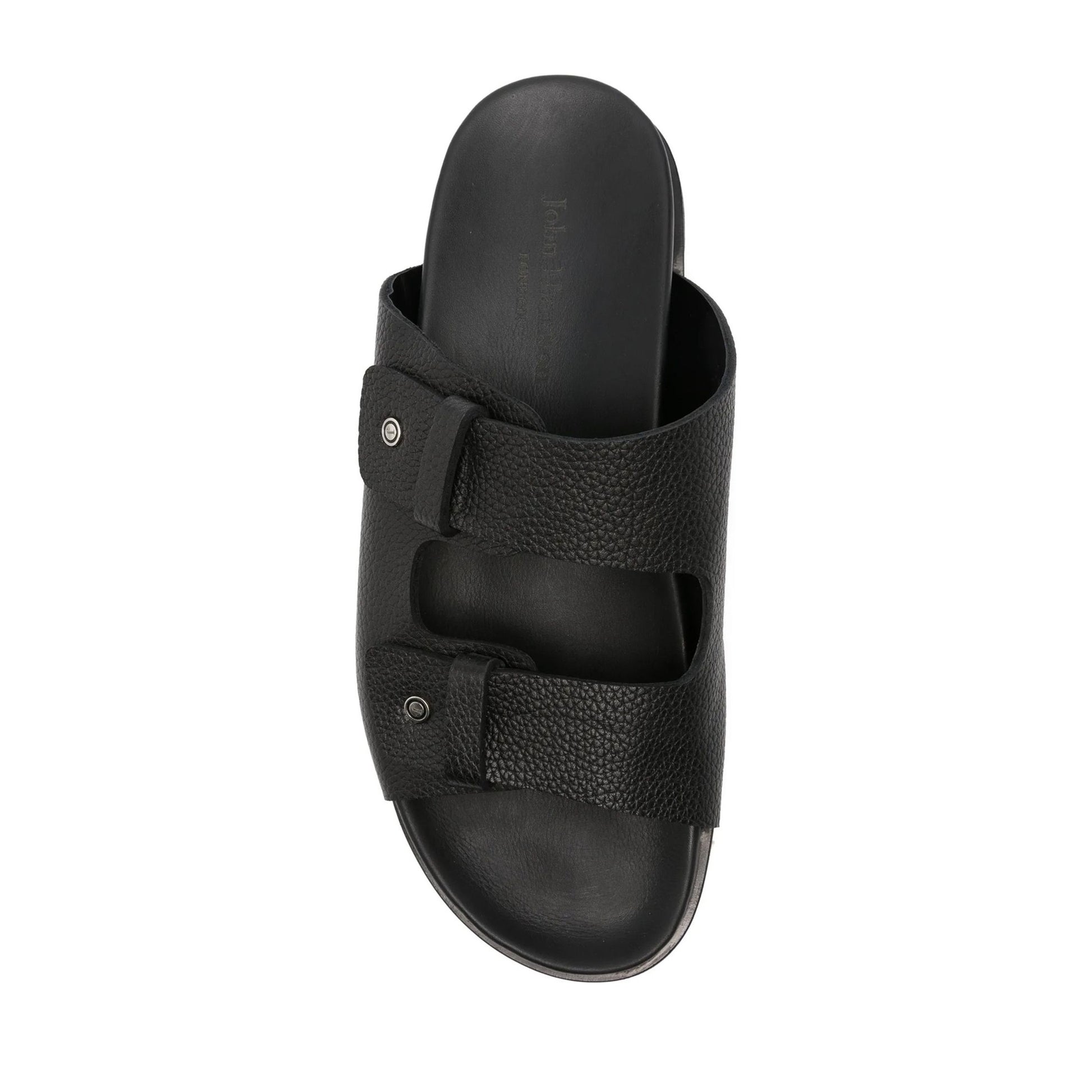 Men's Black Open-Toe Slippers