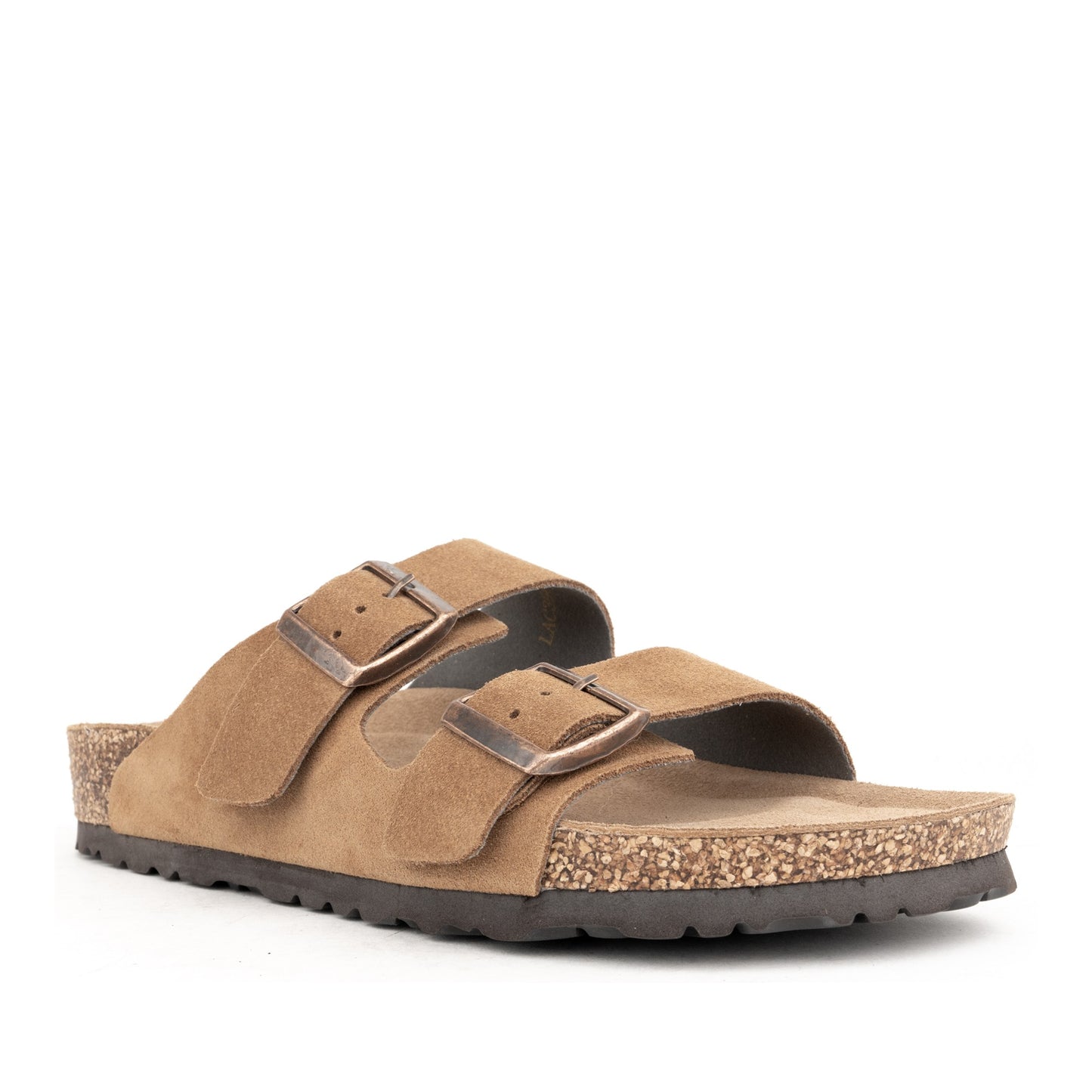 Men's Brown Open-Toe Slippers
