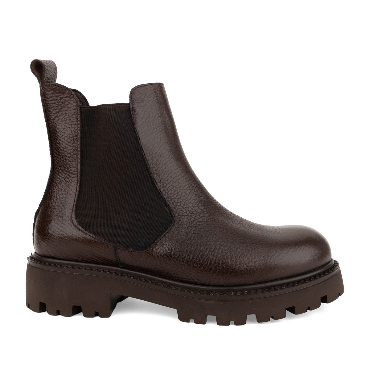 brown casual closed booties
